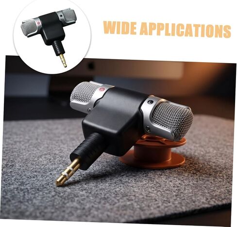 2pcs Portable Computer Microphone 3.5mm Black Clip on Laptop PC in Kuwait