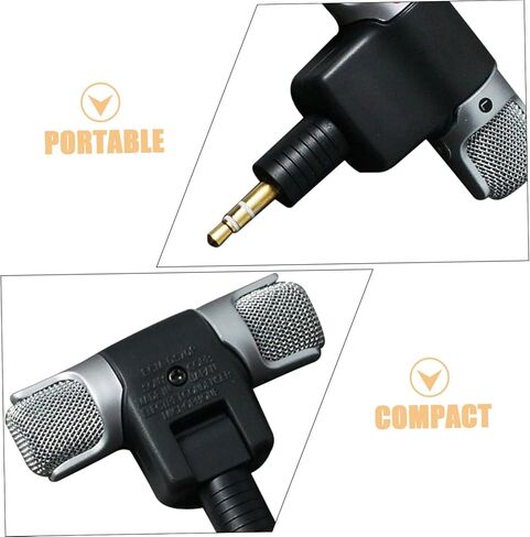 2pcs Portable Computer Microphone 3.5mm Black Clip on Laptop PC in Kuwait