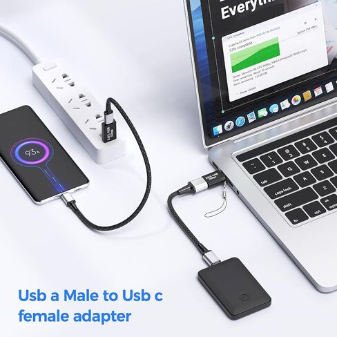 USB to USB C Adapter 2 Pack，USB C Female to USB Male Adapter and USB A Female 3.0 to USBC Male Adapter OTG Converter for MacBook Pro 2021, iPad Pro 2020, Samsung Galaxy S8/S9 and Other Type C Devices in Saudi Arabia