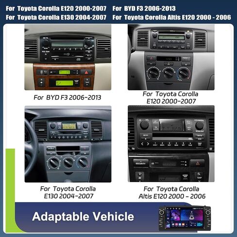 [4+64G] Android 15 Car Radio Stereo for Toyota Corolla E120 E130 2000-2008 with Wireless Carplay&Android Auto,7 Inch Touchscreen Car Radio with Mirror Link,WiFi,GPS,BT,FM/RDS,SWC,EQ in Kuwait