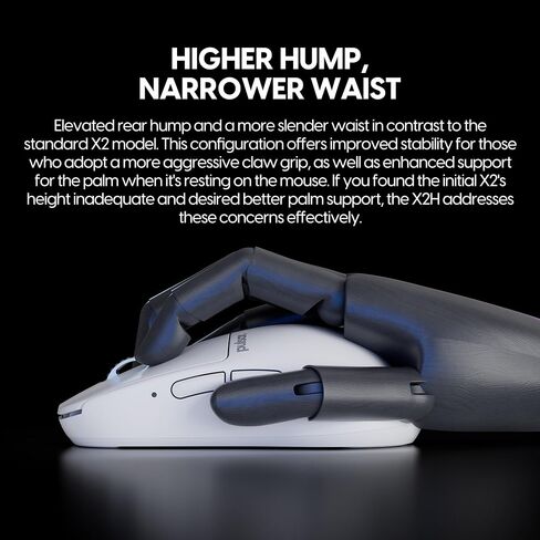 Pulsar Gaming Gears X2H ES Wireless Gaming Mouse, Medium, White in Saudi Arabia