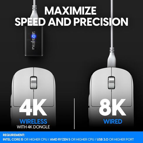 Pulsar Gaming Gears X2H ES Wireless Gaming Mouse, Medium, White in Saudi Arabia