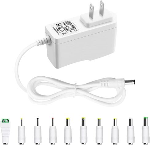 12V 1A Power Supply AC Adapter AC 100V-240V to DC 12V Power Cord 1Amp 4.9FT in Kuwait