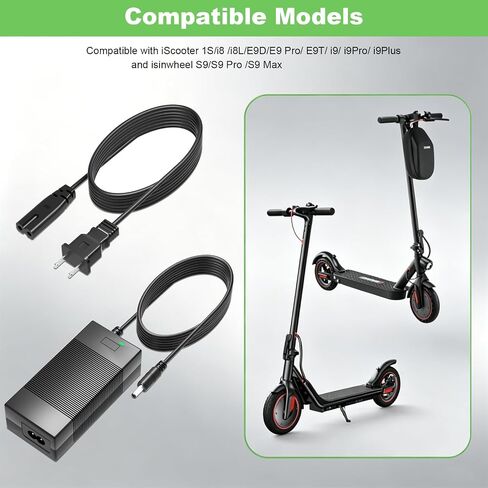 42V 2A Charger for iScooter 36V Lithium-ion Battery Compatible with iScooter i9, i9 Pro, i8, i8L, 1S and isinwheel U1, M10, S9 Pro, S9 Max Power Adapter Cord in Kuwait