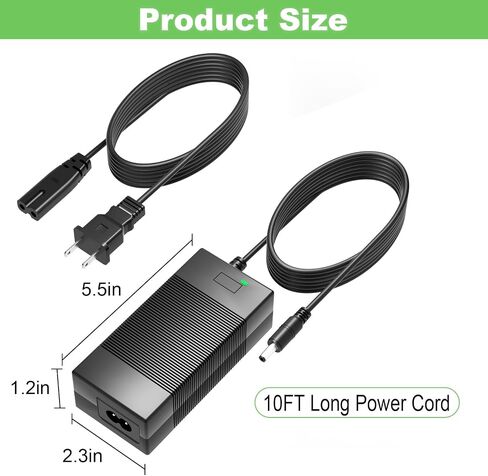 42V 2A Charger for iScooter 36V Lithium-ion Battery Compatible with iScooter i9, i9 Pro, i8, i8L, 1S and isinwheel U1, M10, S9 Pro, S9 Max Power Adapter Cord in Kuwait