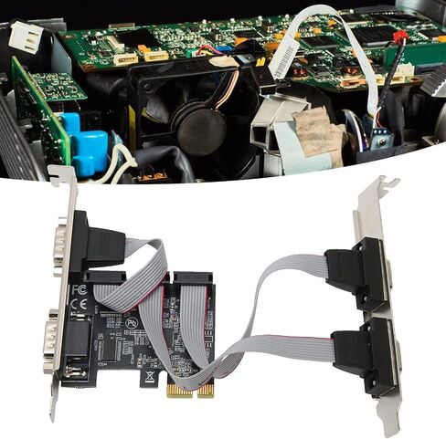 PCIE Expansion Card Reliable 4 RS232 Serial Ports Adapter Card for Industrial PCs, PCI Express X1 Compatible, 1 Pc in Kuwait