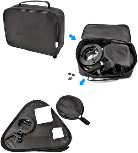 60x60cm Foldable Softbox Kit with S-Type Bracket Mount for Speedlite Flash Light, Portable Square Photography Softbox Reflector Diffuser Kit with Carrying Case for Studio Portrait & Product Video in Kuwait