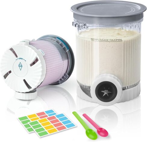 2 Pack Swirl Pints & Lids for Ninja NC700 Series Soft Serve Makers in Saudi Arabia