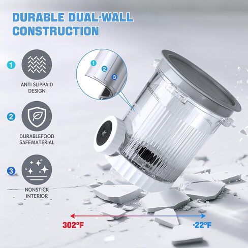 2 Pack Swirl Pints & Lids for Ninja NC700 Series Soft Serve Makers in Saudi Arabia