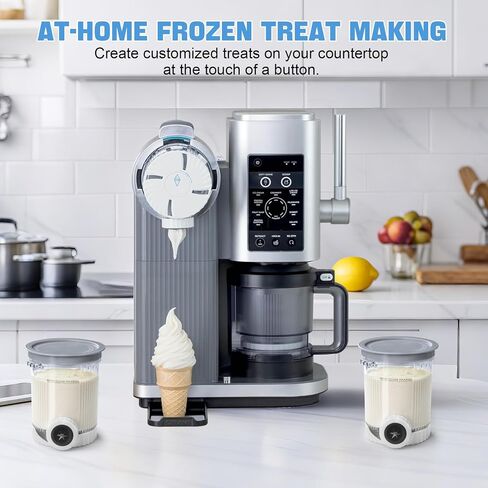 2 Pack Swirl Pints & Lids for Ninja NC700 Series Soft Serve Makers in Saudi Arabia