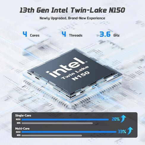 NIMO 15.6" IPS FHD-Student-Laptop, 16GB RAM 1TB SSD Intel N150(Beat i3-10110U, Up to 3.6GHz) Computer with 65W Type-C, Fingerprint, Backlit Keyboard, Wi-Fi 6, BT5.2, for Business and Home in Kuwait