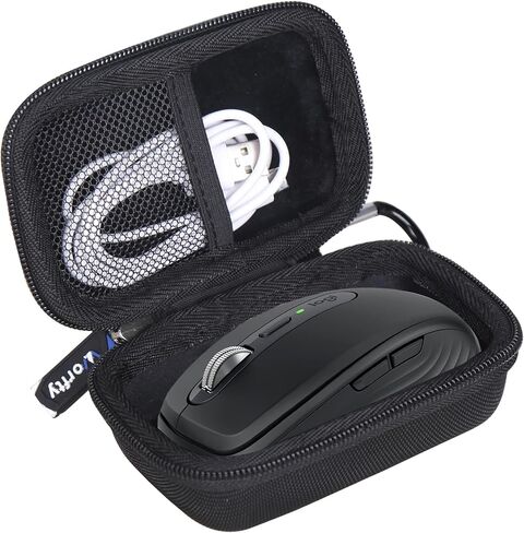 Mouse Case for Logitech MX Anywhere 2S / Anywhere 3S / M317 / M170 / Signature Plus M750 Wireless Mouse - Hard Travel Carrying Storage Box (Black) in Saudi Arabia