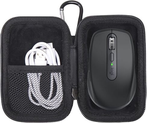Mouse Case for Logitech MX Anywhere 2S / Anywhere 3S / M317 / M170 / Signature Plus M750 Wireless Mouse - Hard Travel Carrying Storage Box (Black) in Saudi Arabia