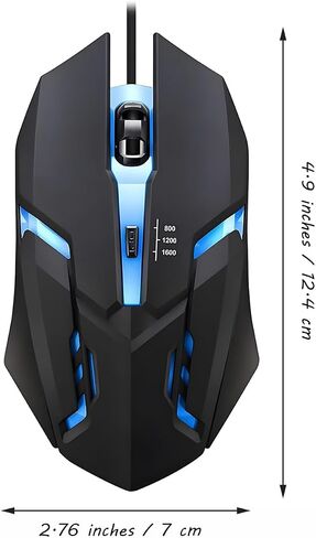 Gaming Mouse Wired with RGB Backlit for Gamer Laptop PC Mac Computer in Saudi Arabia