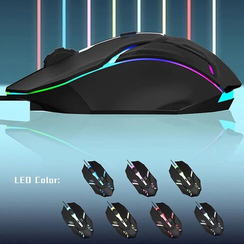 Gaming Mouse Wired with RGB Backlit for Gamer Laptop PC Mac Computer in Saudi Arabia