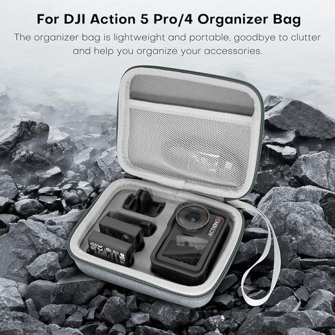 REYGEAK Carrying Case for DJI Osmo Action 5 Pro, Portable Compact Bag for DJI Action 4/3, Waterproof Storage Case in Kuwait