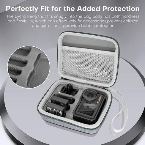 REYGEAK Carrying Case for DJI Osmo Action 5 Pro, Portable Compact Bag for DJI Action 4/3, Waterproof Storage Case in Kuwait