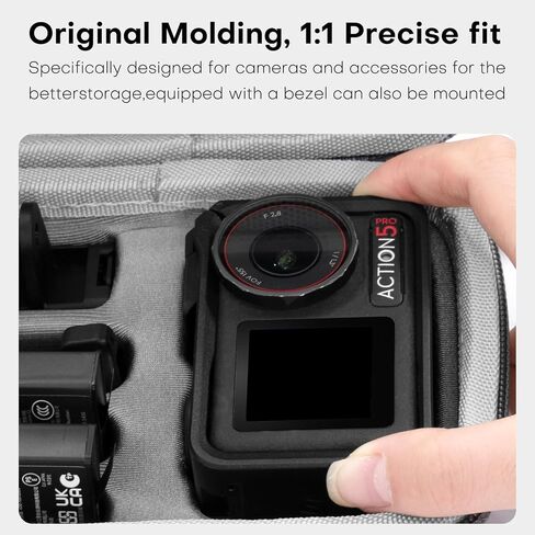 REYGEAK Carrying Case for DJI Osmo Action 5 Pro, Portable Compact Bag for DJI Action 4/3, Waterproof Storage Case in Kuwait