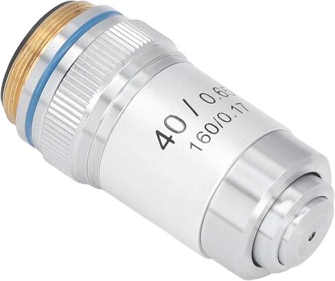 Achromatic High Magnification Microscope Target 40X for Study Work Research Brass 0.8 Inch 20.2Mm Interface Standard RMS Silver in Saudi Arabia