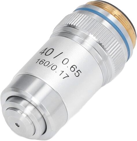 Achromatic High Magnification Microscope Target 40X for Study Work Research Brass 0.8 Inch 20.2Mm Interface Standard RMS Silver in Saudi Arabia