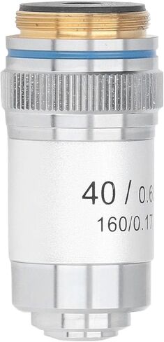 Achromatic High Magnification Microscope Target 40X for Study Work Research Brass 0.8 Inch 20.2Mm Interface Standard RMS Silver in Saudi Arabia
