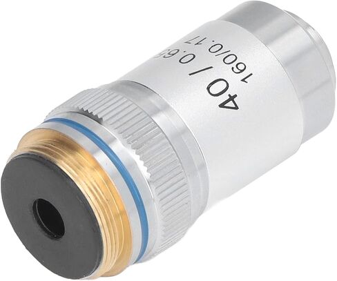 Achromatic High Magnification Microscope Target 40X for Study Work Research Brass 0.8 Inch 20.2Mm Interface Standard RMS Silver in Saudi Arabia