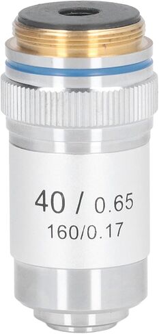 Achromatic High Magnification Microscope Target 40X for Study Work Research Brass 0.8 Inch 20.2Mm Interface Standard RMS Silver in Saudi Arabia