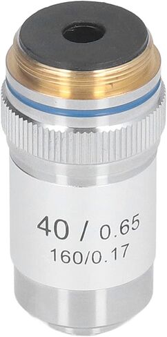 Achromatic High Magnification Microscope Target 40X for Study Work Research Brass 0.8 Inch 20.2Mm Interface Standard RMS Silver in Saudi Arabia