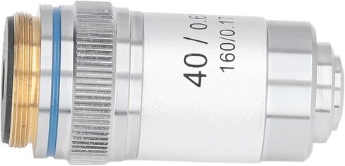 Achromatic High Magnification Microscope Target 40X for Study Work Research Brass 0.8 Inch 20.2Mm Interface Standard RMS Silver in Saudi Arabia