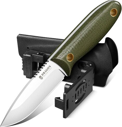 Dragon Creek Fixed Blade Knife - Black Small Outdoor Survival Knife in Kuwait