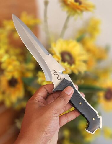RE4 Jack Krauser Knife Replica – Handmade 5160 Spring Steel Hunting & Tactical Knife – Micarta Handle with Leather Sheath – Gift for Gamers & Knife Collectors in Kuwait