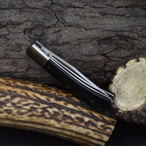 Knives Ranch Handmade Traditional Pocket Knife - Slip Joint - D2 Steel - 59 Hardness - Micarta Handle - Great Choice for EDC, Hunting, Camping & Outdoors in Saudi Arabia