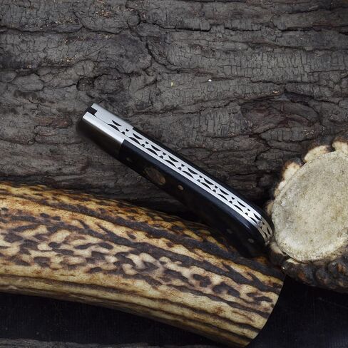Knives Ranch Handmade Traditional Pocket Knife - Slip Joint - D2 Steel - 59 Hardness - Micarta Handle - Great Choice for EDC, Hunting, Camping & Outdoors in Saudi Arabia