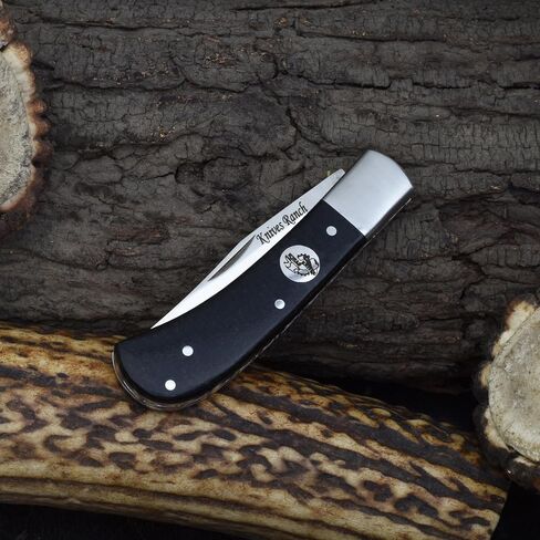 Knives Ranch Handmade Traditional Pocket Knife - Slip Joint - D2 Steel - 59 Hardness - Micarta Handle - Great Choice for EDC, Hunting, Camping & Outdoors in Saudi Arabia