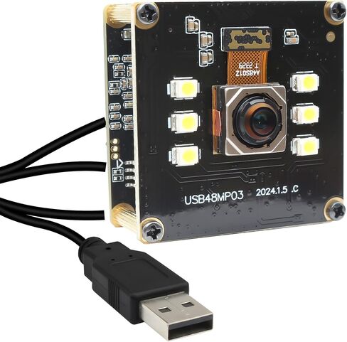 MMlove 8K USB Camera 48MP Webcam 4K 30FPS High Speed Autofocus Lightburn Camera with 70 Degree No Distortion Lens Industrial Security Wabcam for Skype/Zoom/FaceTime/Hangouts,PC/Laptop/Raspberry Pi in Kuwait