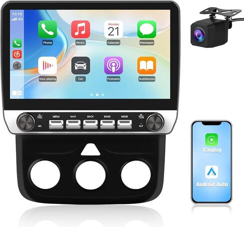 Android 15 Car Radio for Dodge Ram 2013-2019 1500 2500 3500, 10.1 Inch Stereo with Keys and knobs, 2GB+64GB, Wireless CarPlay Android Auto GPS FM WiFi SWC (Only fit Manual AC) in Kuwait