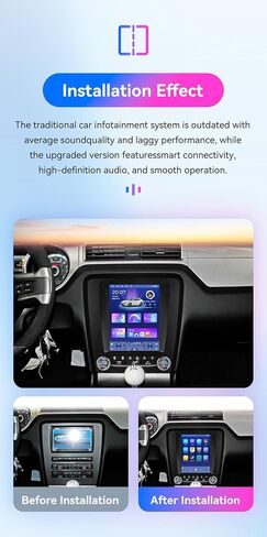 Android 14 Stereo Car Radio for Ford Mustang (2010-2014), 8Core 4G+64G GPS Navigation with 9.7 inch QLED Touchscreen via Carplay Android Auto SWC Bluetooth 5.4 EQ USB TPMS in Saudi Arabia