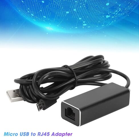 Micro USB to RJ45 Network Adapter Reliable 10/100Mbps Connection for TV Sticks with Power Supply Feature in Kuwait
