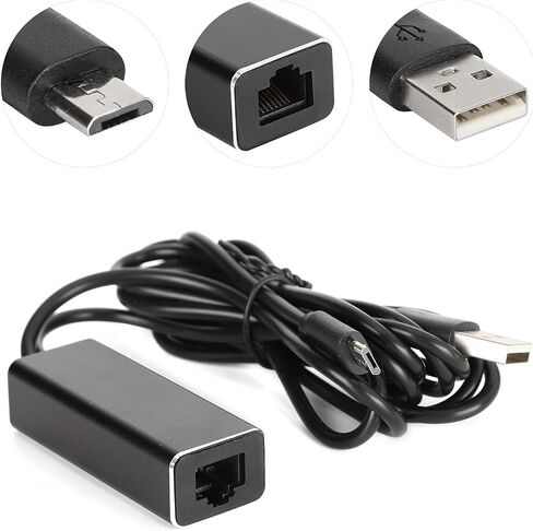 Micro USB to RJ45 Network Adapter Reliable 10/100Mbps Connection for TV Sticks with Power Supply Feature in Kuwait