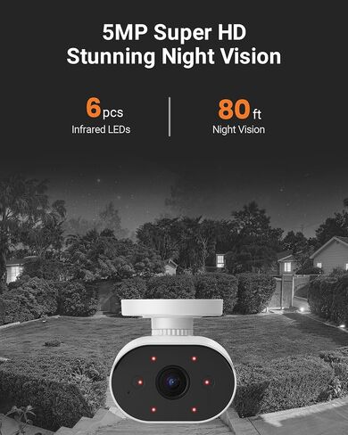 Anlapus 5MP Wired Security Camera with Audio Monitoring, Night Vision, IP66 Weatherproof, 3K CCTV Bullet Add-on Camera Outdoor Indoor for 5MP, 4K Anlapus Home Surveillance Analog DVR System in Saudi Arabia