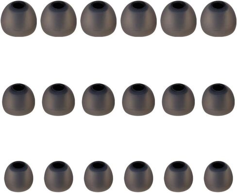 Earbud Tips Soft Silicone Earbuds Replacement Tips Fit for in-Ear Headphones(Inner Hole from 3.8mm -4.2mm Earphones) 9 Pairs S/M/L,Black in Kuwait