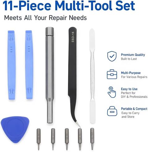 Console Repair Kit with Precision Screwdrivers and Spudgers 11pcs in Saudi Arabia