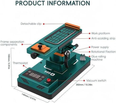 LCD Screen Separator with 360 Rotating Platform (US Plug) in Saudi Arabia