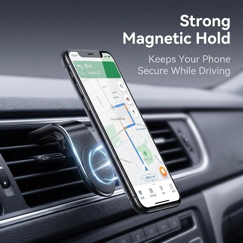 2Pcs Black Universal Phone Holder Clip Car Air Vent Magnetic Mount Holder Bracket for GPS Suporte Celular Car Phone, Vent Clip Phone Holder,Cell Phone Automobile Cradles in Saudi Arabia