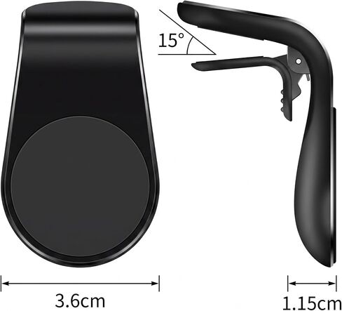 2Pcs Black Universal Phone Holder Clip Car Air Vent Magnetic Mount Holder Bracket for GPS Suporte Celular Car Phone, Vent Clip Phone Holder,Cell Phone Automobile Cradles in Saudi Arabia