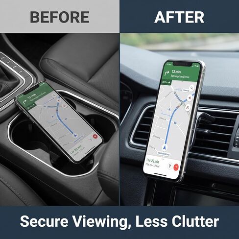 2Pcs Black Universal Phone Holder Clip Car Air Vent Magnetic Mount Holder Bracket for GPS Suporte Celular Car Phone, Vent Clip Phone Holder,Cell Phone Automobile Cradles in Saudi Arabia