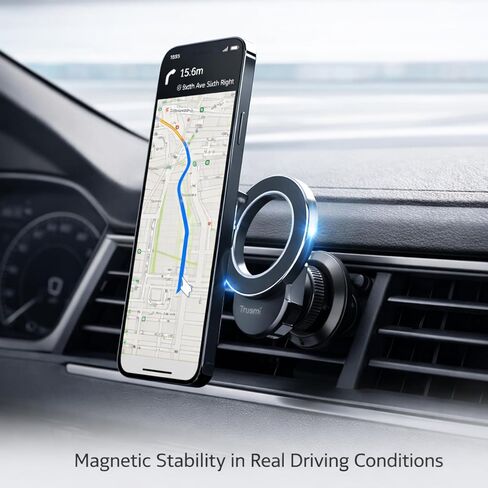 Trusmi Magnetic Car Phone Holder for MagSafe, Air Vent Phone Mount 360° Rotation, Strong Magnet Cell Phone Holder for Car for iPhone 17 16 15 14 13 12 Pro Max, Samsung Galaxy, Google Pixel in Saudi Arabia