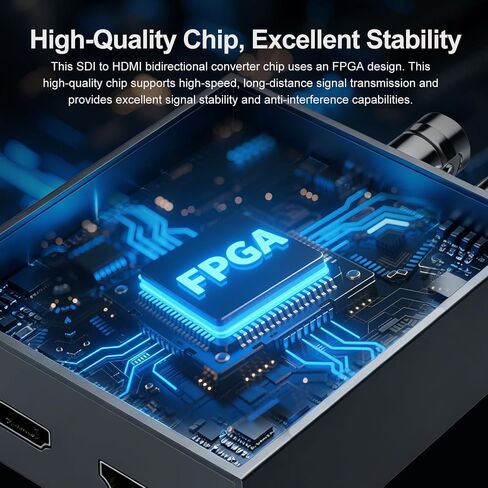 Bidirectional SDI/HDMI Converter 3G, SDI to HDMI/HDMI to SDI Converter, Video Audio Adapter for Broadcast, Live Streaming, Photography & Home Theater（with Power Supply） in Saudi Arabia