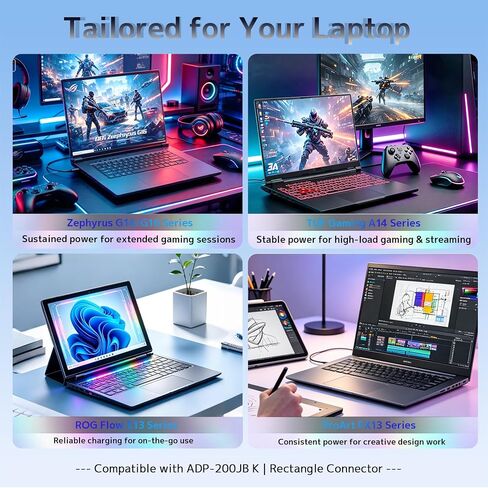 200W ADP-200JB K Charger Compatible with ASUS Laptop ROG Zephyrus G16 G14 in Saudi Arabia