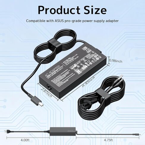 200W ADP-200JB K Charger Compatible with ASUS Laptop ROG Zephyrus G16 G14 in Saudi Arabia